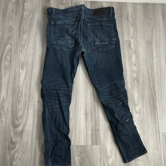 G Star Raw Moto Blue Slim Fit Pilot Jeans Mens 30 - Picture 12 of 14